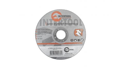 Диск отрезной по металлу Intertool - 125 х 1,6 х 22,2 мм (CT-4008), 030108