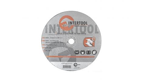 Диск отрезной по металлу Intertool - 230 х 1,6 х 22,2 мм (CT-4015), 030115