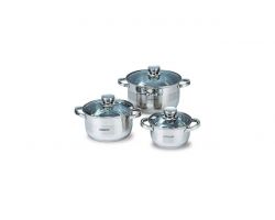 Набір посуду нержавіючий Maestro - 1,5 х 3 х 5 л (3 шт.) MR-2220-6L (MR-2220-6L)