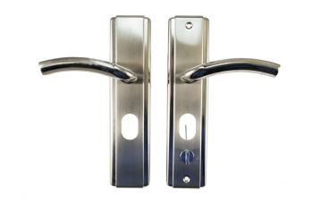 Ручка для металлических дверей FZB - HY-A1805 (1818) SN (сатин), левая дверь (15-147-01)