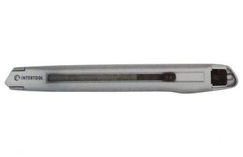 Нож Intertool - 9 мм двойной фиксатор, металлический (HT-0509)