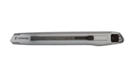 Нож Intertool - 9 мм двойной фиксатор, металлический (HT-0509), 120111