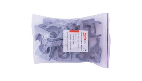 Клипса для гофры Apro - 40 мм серая (25 шт.) (KG-40G), 557525