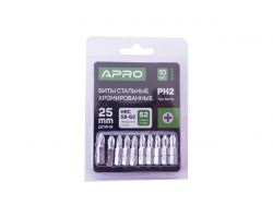 Біта Apro - PH2 x 25 мм хром (10 шт.) (309105)