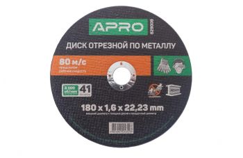 Диск відрізний по металу Apro - 180 х 2,0 х 22,2 мм (829010)