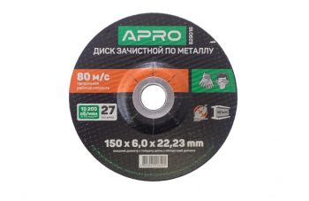 Диск зачистной по металлу Apro - 150 х 6 х 22,2 мм (829016)