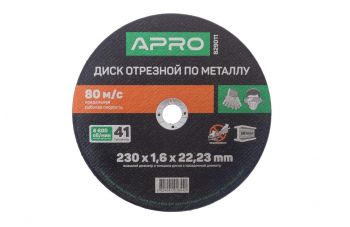 Диск отрезной по металлу Apro - 230 х 1,6 х 22,2 мм (829011)