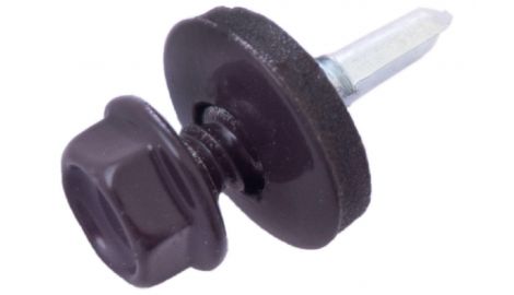 Саморіз покрівельний Apro - 4,8 x 19 мм RAL 8019 (50 шт.) (9R648198019), 503508