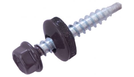 Саморіз покрівельний Apro - 4,8 x 35 мм RAL 8019 (50 шт.) (SDS48358019), 503528