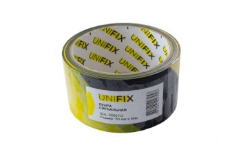 Стрічка сигнальна Unifix - 50 мм x 50 м жовто-Чорна (SGL-5050YG)