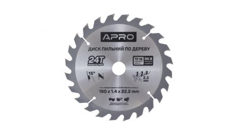 Диск пильний Apro - 180 x 22,2 мм x 24T (830133), 032503