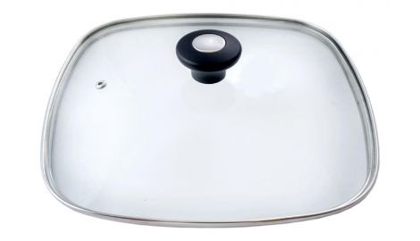 Крышка стеклянная Kamille - 280 x 280 мм черная (0818), 347431