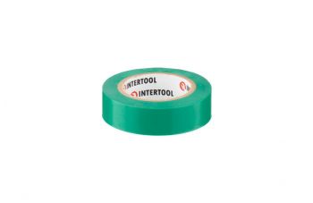 Стрічка ізоляційна Intertool - 20 м x 17 x 0,15 мм зелена (IT-0051)