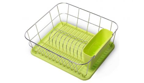 Сушилка для посуды Kamille - 430 x 330 x 135 мм зеленая (0763A), 368417