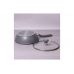 Сковорода антипригарная Kamille - 240 мм Granite глубокая с крышкой (4275GR), 341357