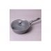 Сковорода антипригарная Kamille - 280 мм Granite глубокая с крышкой (4277GR), 341359