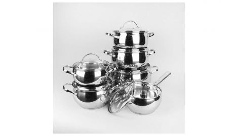 Набір посуду нержавіючий Maestro - 1,5 x 2 x 2 x 3 x 5 x 1,5 л (6 шт.) (MR-3501-12), 343216