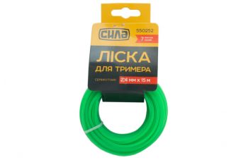 Леска для триммера Сила - 2,4 мм x 15 м семиугольник (550252)